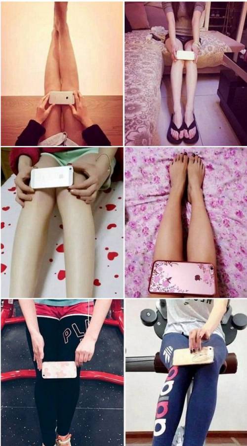 중국에서 유행하는 아이폰 6 다리 인증샷