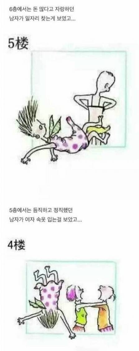 11층에 사는 여자가 뛰어내렸다..