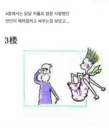 11층에 사는 여자가 뛰어내렸다..