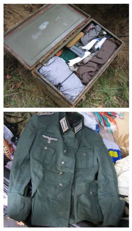 러시아 별장 공사 중 나온 박스