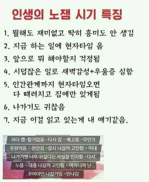 인생의 노잼 시기 특징.jpg