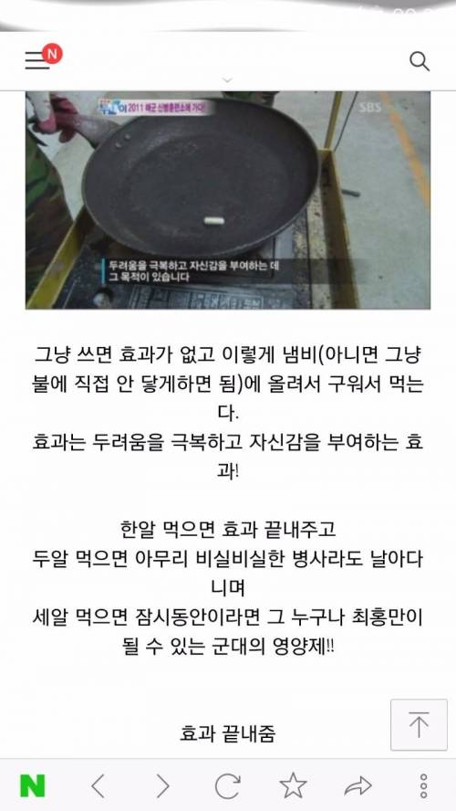 군대에서 주는 영양제