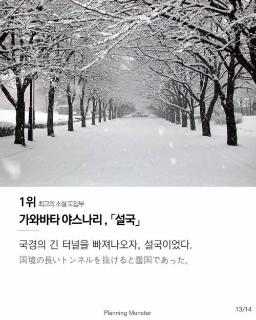 최고의 소설 도입부 10위부터 0위까지