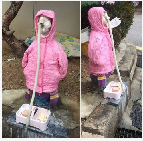 밤에 지릴 듯한 어느 아파트 수돗가