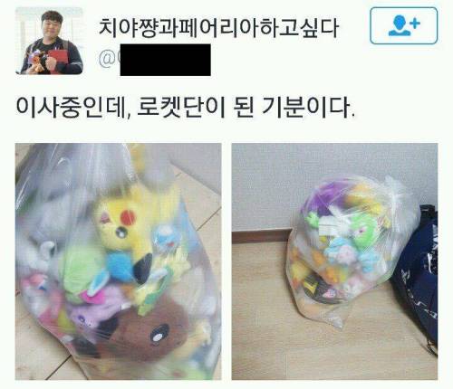 이사중인데, 로켓단이 된 기분이다