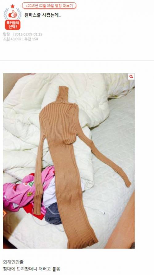 원피시를 시켰는데 츄러스가 왔다.pann