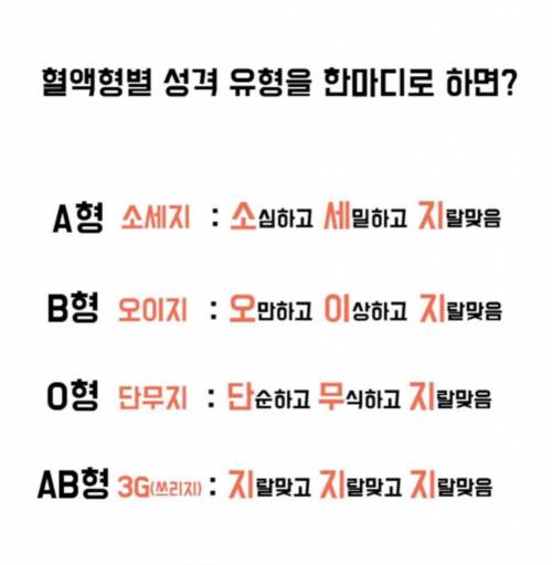 혈핵형별 성격유형을 한마디로.jpg