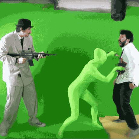 총에 맞는 장면이 만들어 지는 과정.gif