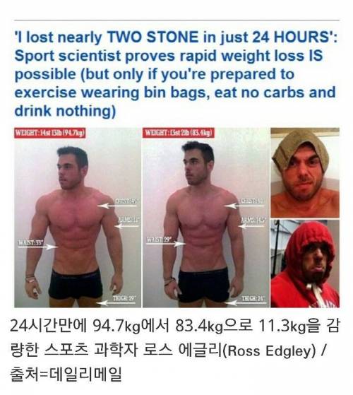 하루만에 11kg 감량