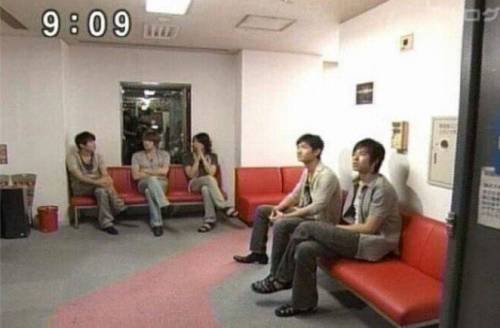 동방신기 갈라지기 직전 대기실 분위기