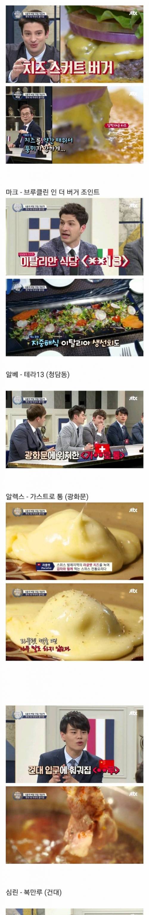 비정상회담 추천 맛집.jpg