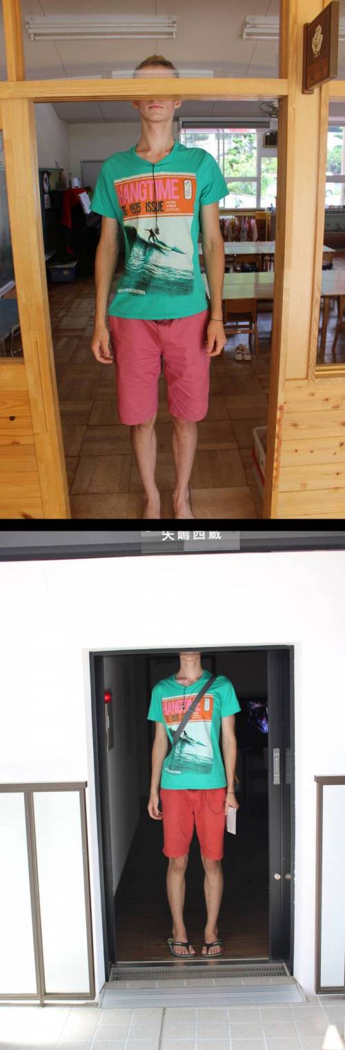 일본 여행 중인 194cm 청년