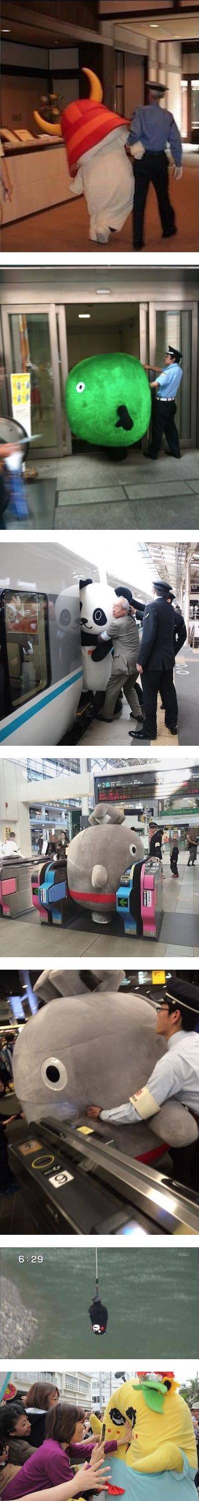 일본 마스코트들의 수난
