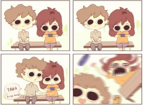 여친 뱃살을 만졌다