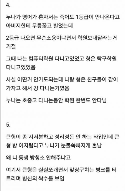 누나차별의 역사