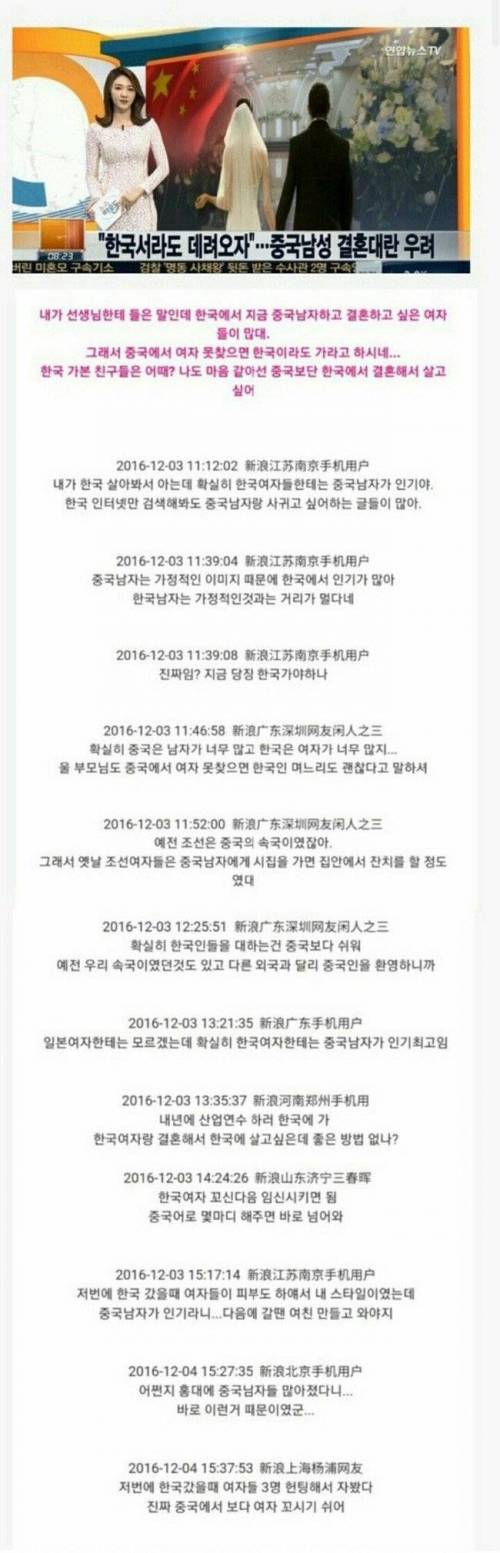 중국 남자들의 착각