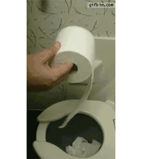 비행기 화장실 변기의 엄청난 흡입력.gif