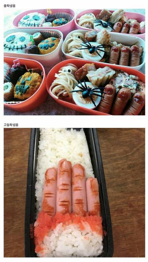 일본 엄마들의 단계별 할로윈 도시락.jpg
