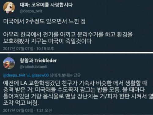 미국에서 2주 쯤 있으면서 느낀점.jpg