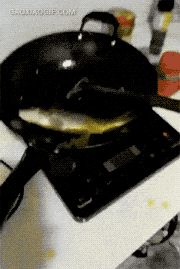 살아있는 생선으로 요리하면 안되는 이유.gif