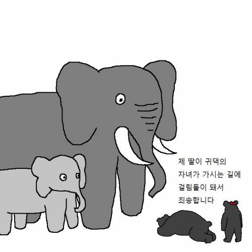 아빠곰이 딸한테 쎈척하는 만화.mp4