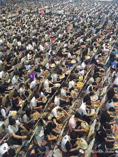 중국의 미술입시 풍경.jpg
