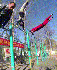 대륙의 철봉 체조.gif