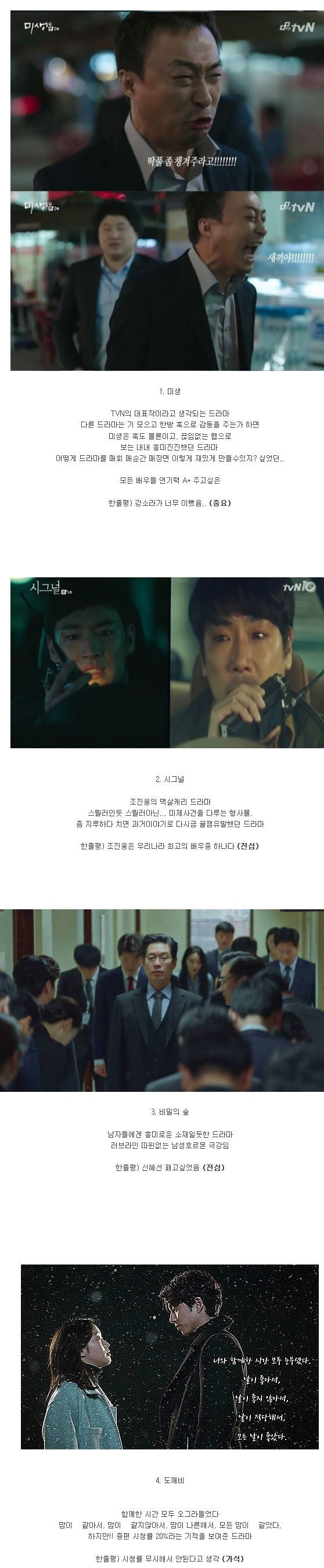 tvn 재밌게 본 완결된 드라마는!?.jpg