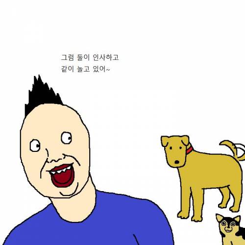 작고 귀여운 치와와가 새식구로 들어오는 만화.jpgif