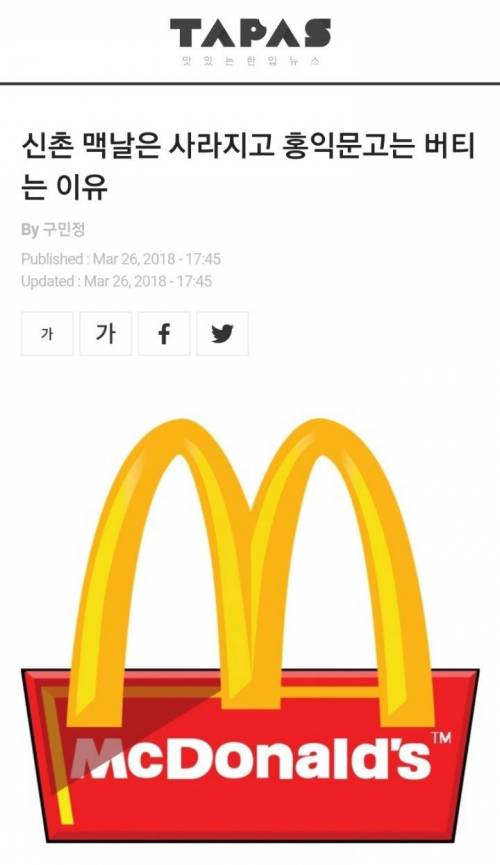 신촌, 맥도날드는 사라지고 홍익문고는 버티는 이유