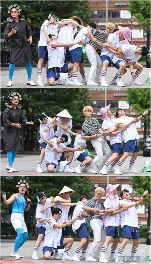 노라조와 백댄서 뮤뱅 출근길.jpg