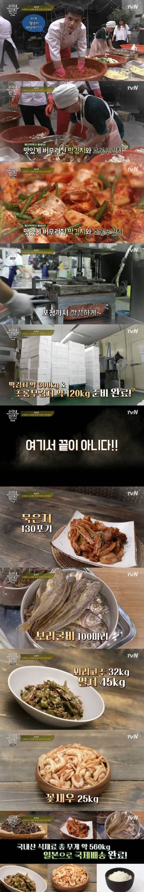 김수미가 일본에 가져간 560kg의 반찬.jpg