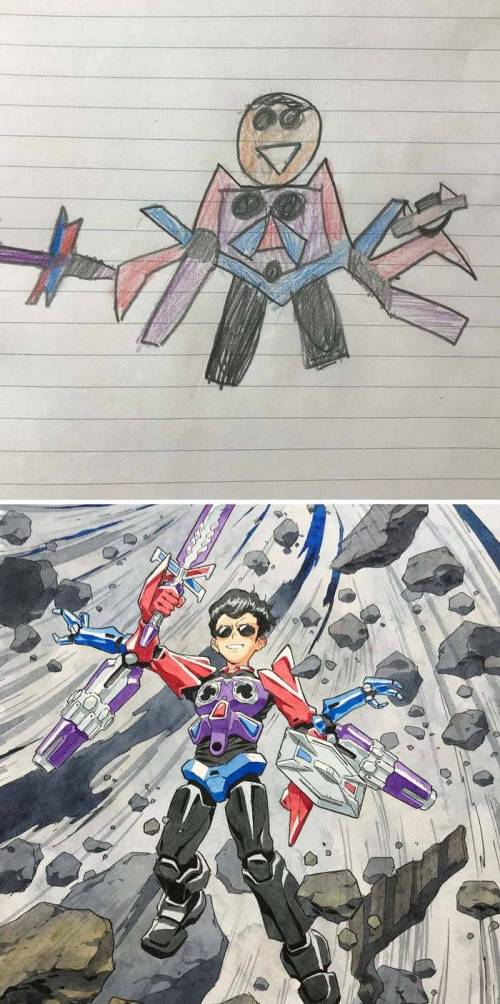 아들그림 업그레이드 해주는 아빠 근황.jpg