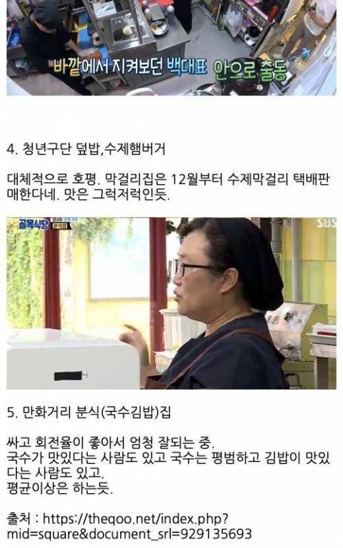 [스압] 골목식당 나왔던 가게들 후일담.jpg