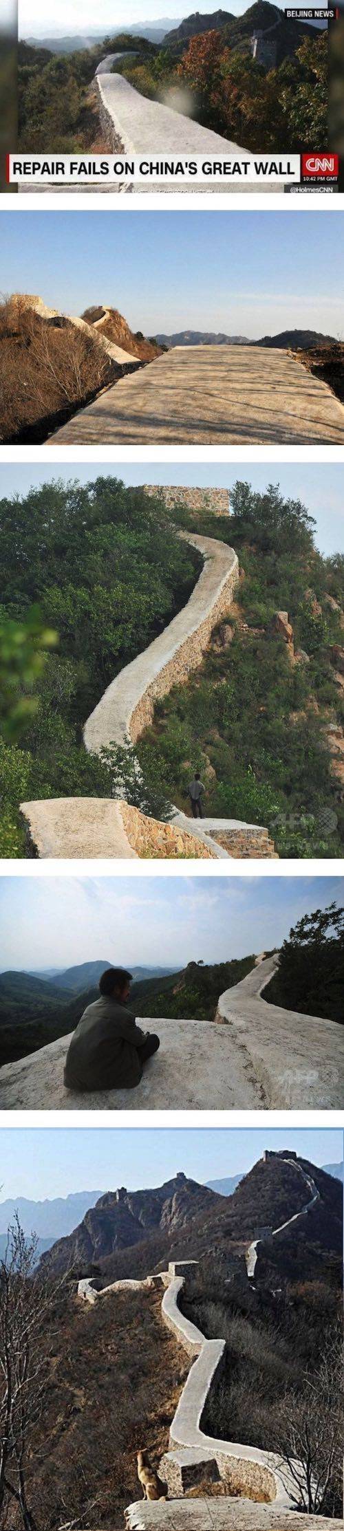 보수공사중인 만리장성 근황.jpg