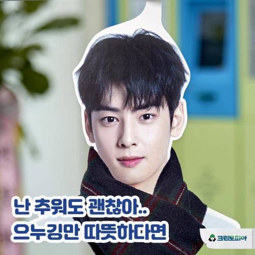 그린토피아 차은우 옷걸이 증정 실사