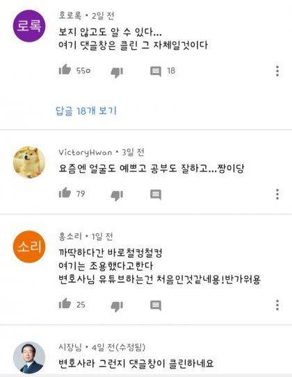 세상에서 제일 클린한 유튜브 댓글창.jpg