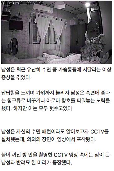 제가 매일 가위에 눌렸던 이유를 CCTV를 보고서야 알았습니다