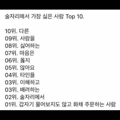 술자리에서 가장 싫은 사람 TOP10.jpg