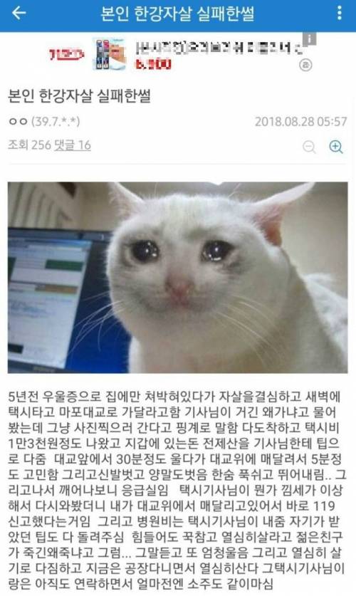 한강 자 살 실패한 썰.jpg