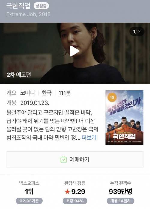극한직업 천만돌파 네이버 베스트 댓글.....jpg