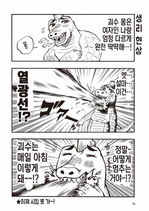 [스압] 소녀랑 굇수랑 몸 바뀌는 만화.jpg