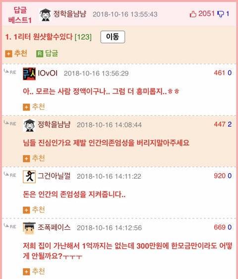 1리터 마시면 1억