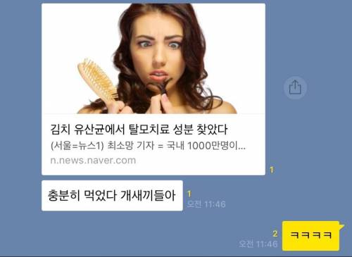 김치에서 탈모 치료 성분 발견