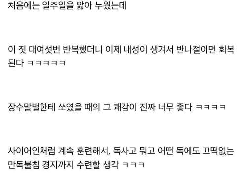 장수말벌로 만독불침 수행하는 디씨인.jpg