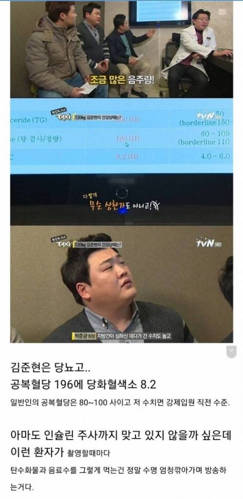 목숨 걸고 방송하는 김준현