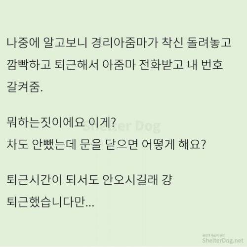 [스압] 무단주차 아지매 사이다 썰