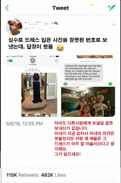 자기 드레스 입은 사진 잘못보낸 여자.jpg