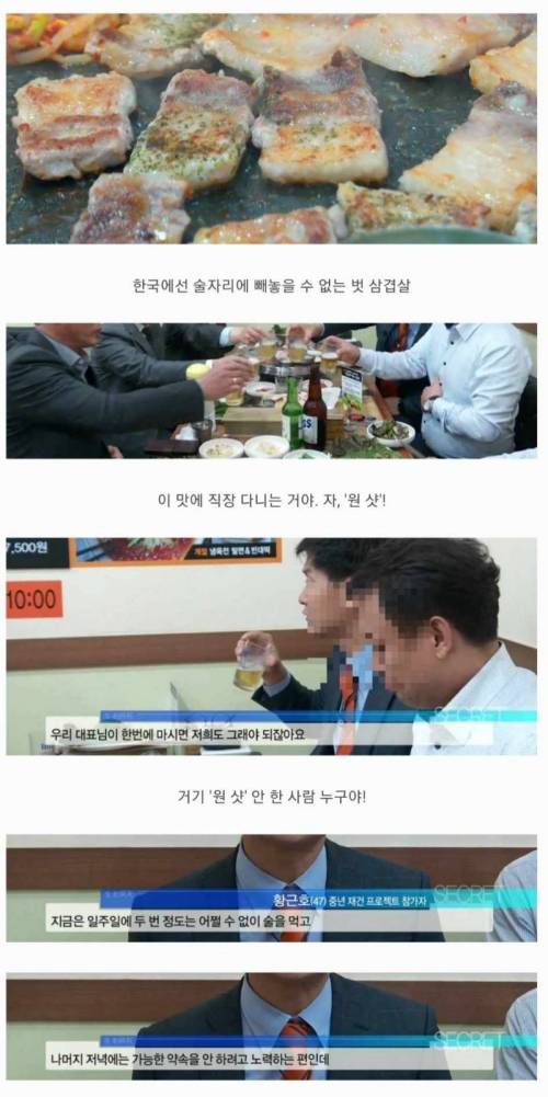 한국 직장에서 남자가 술을 안 마시면