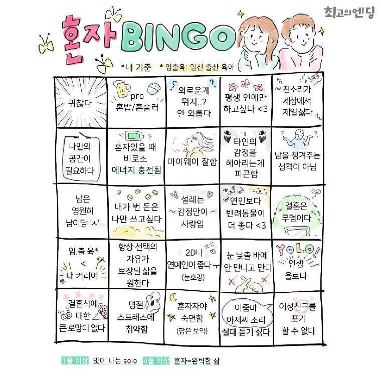 솔로, 결혼 빙고.jpg